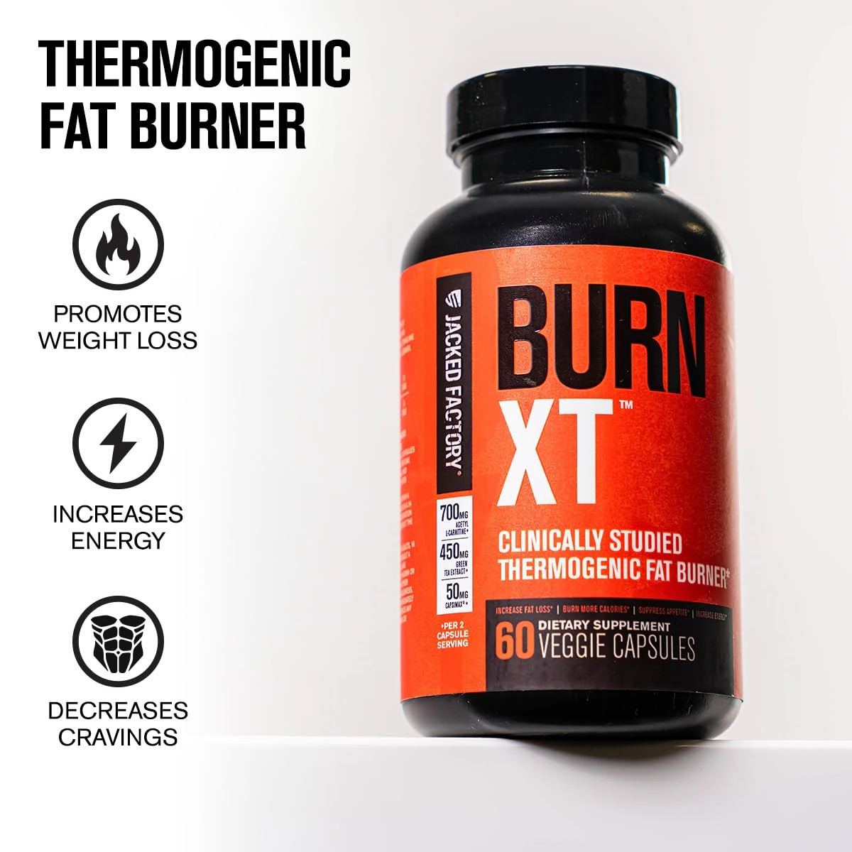 Burn XT thermogenic fat burner promotes weight loss, increases energy and decreases cravings