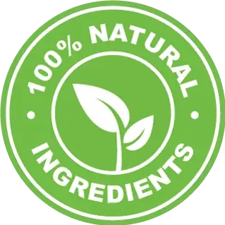 Natural, transparent-label ingredients badge