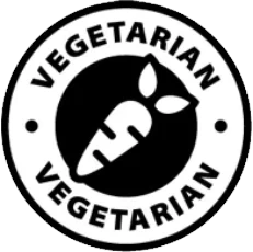 Vegetarian veggie-capsule badge